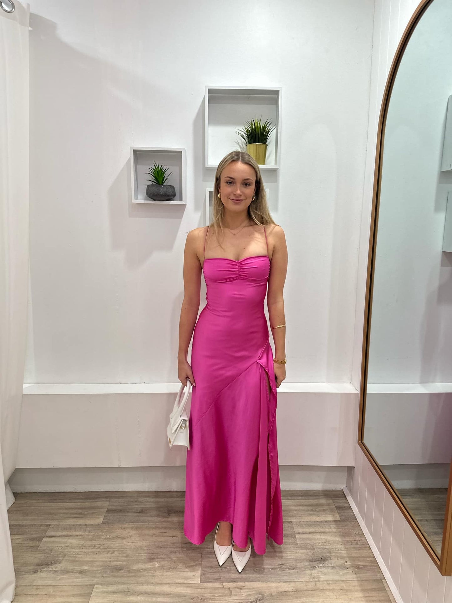 Hntr the Label Gaia Gown - Hot pink