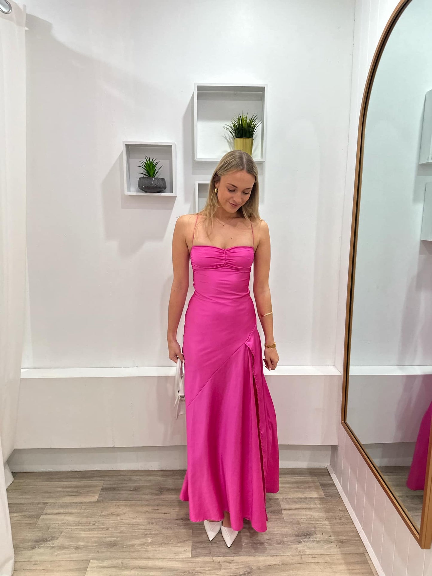 Hntr the Label Gaia Gown - Hot pink