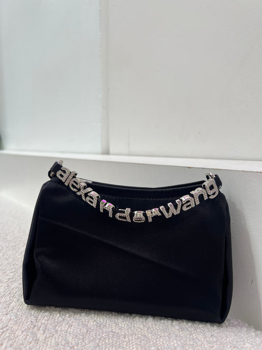 Alexander Wang Black & Silver Sparkle mini bag
