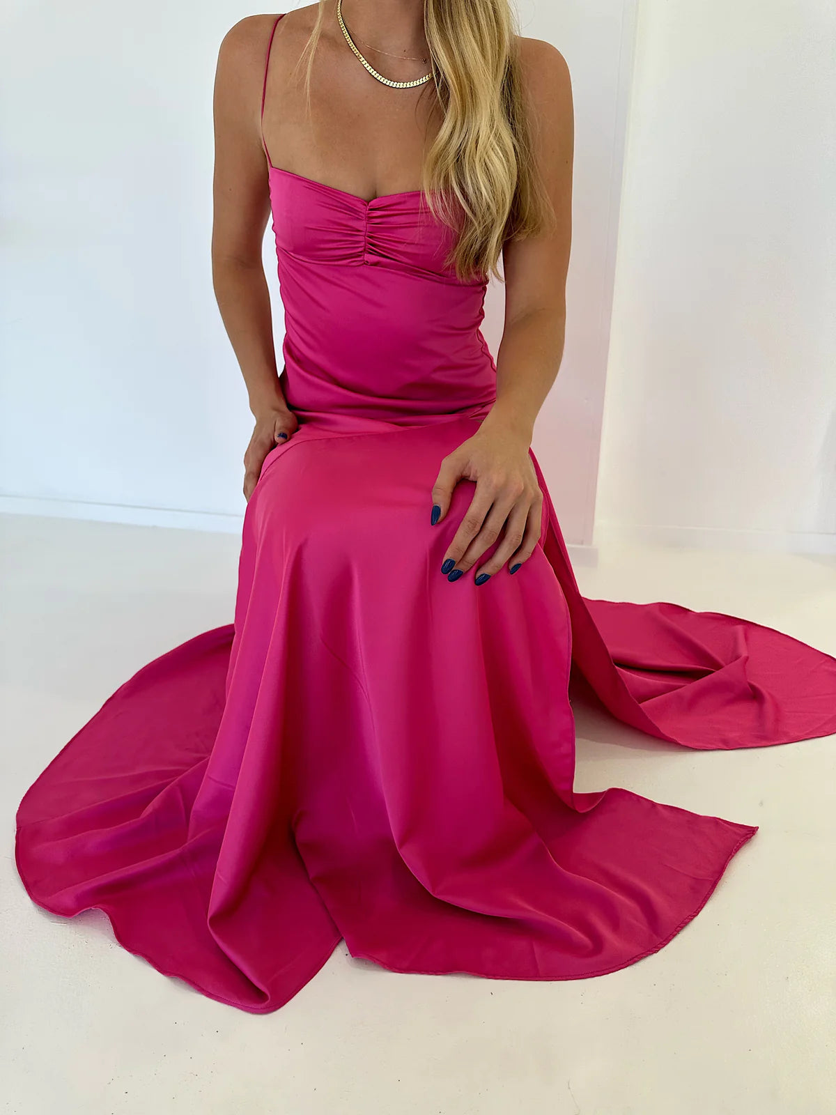 Hntr the Label Gaia Gown - Hot pink
