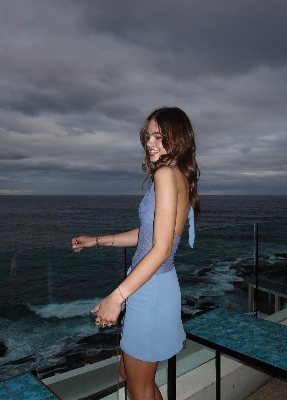 Benni Rocky Mini dress - Storm blue