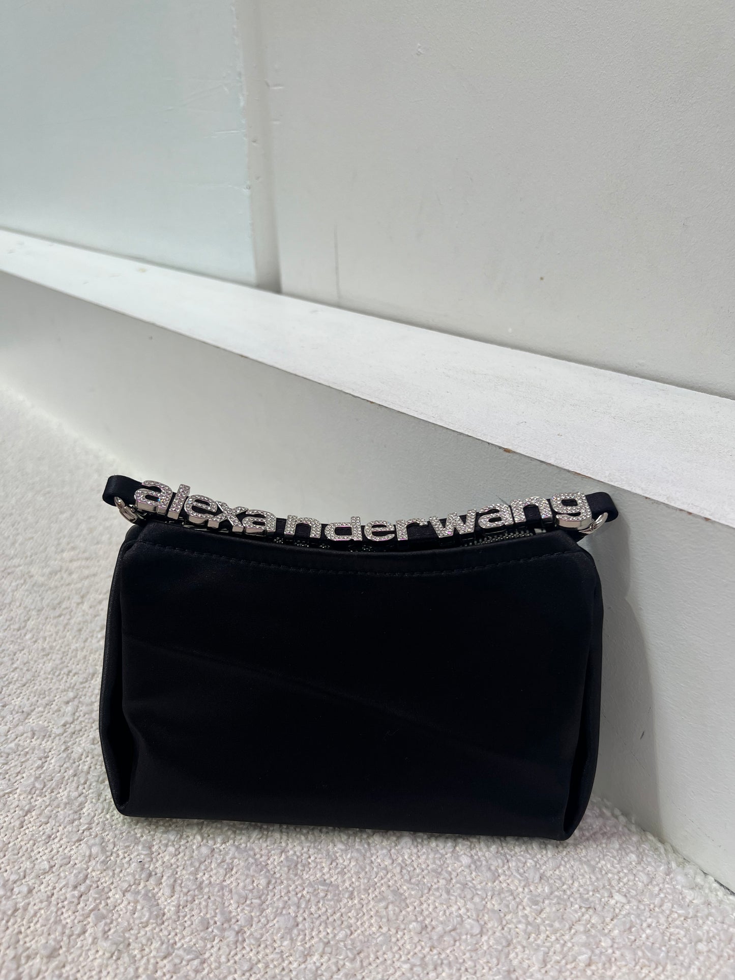 Alexander Wang Black & Silver Sparkle mini bag