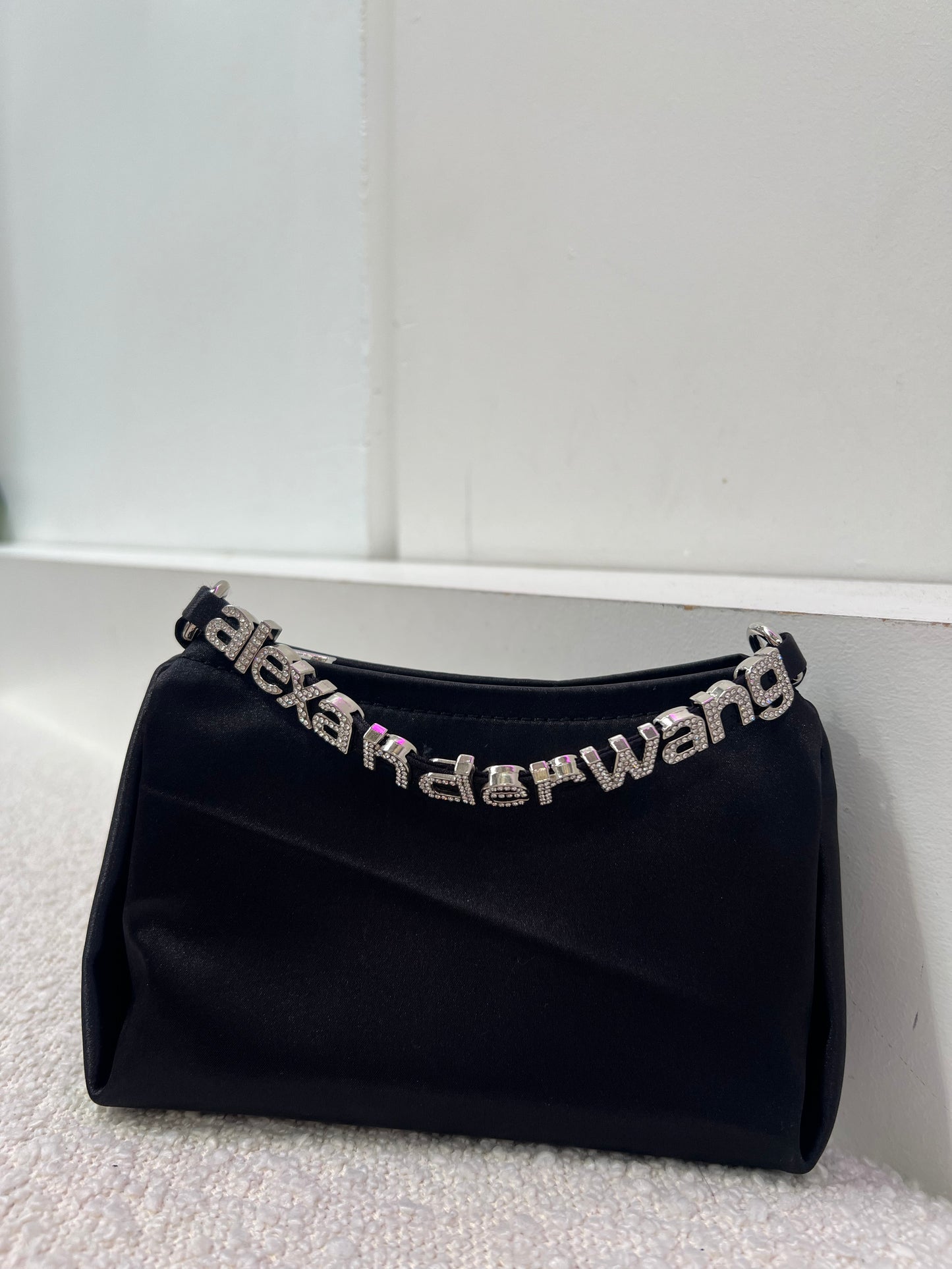 Alexander Wang Black & Silver Sparkle mini bag