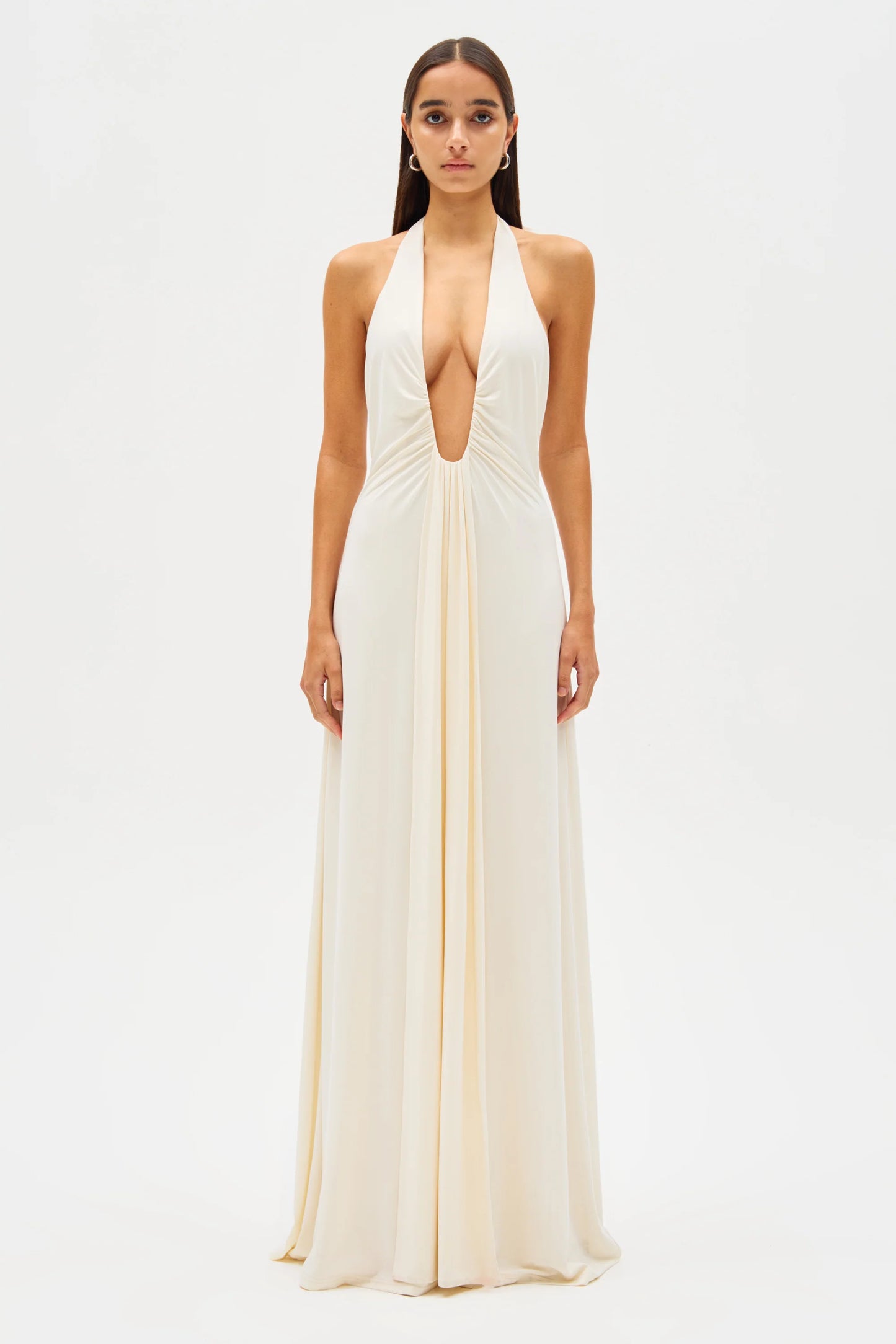 Misha Jennifer Cupro Maxi Dress - Ivory