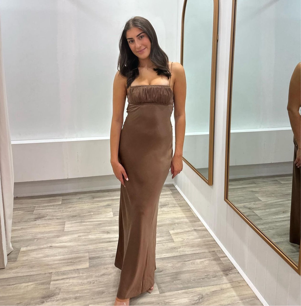 Bec and Bridge Amber Maxi dress - CHOCOLATE